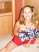 Horny busty cheerleader